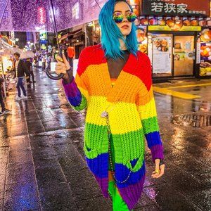 Dollskill/Current Mood Rainbow Cardigan!